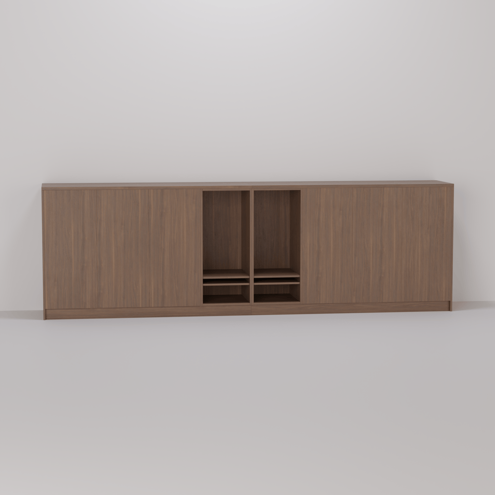 Dressoir - Lorenzo walnut medium brown - 380 x 120 x 60 cm