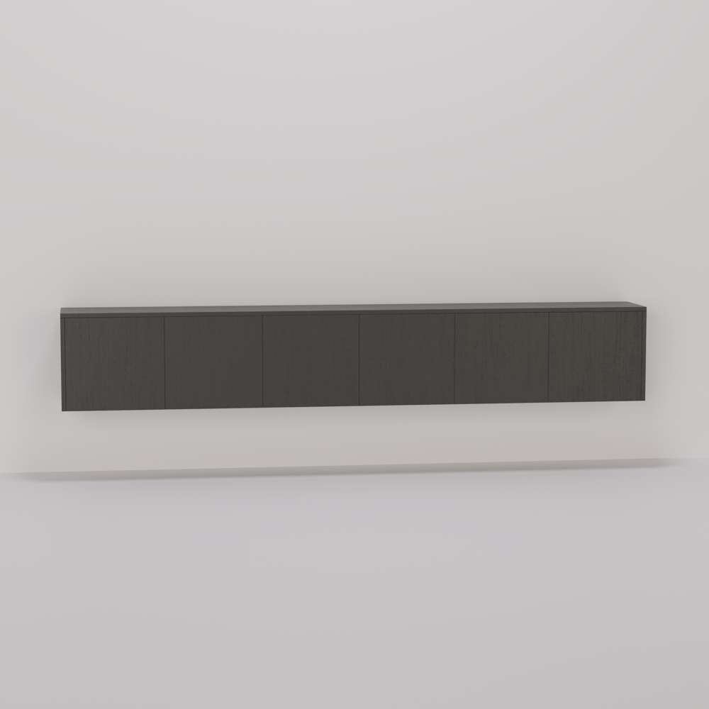 TV meubel - Elegant black oak - 245 x 40 x 30 cm