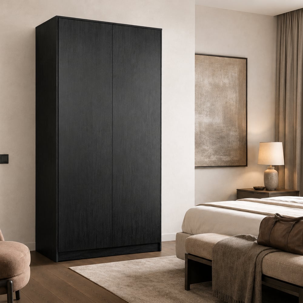 Garderobekast - Elegant black oak - 120 x 250 x 80 cm