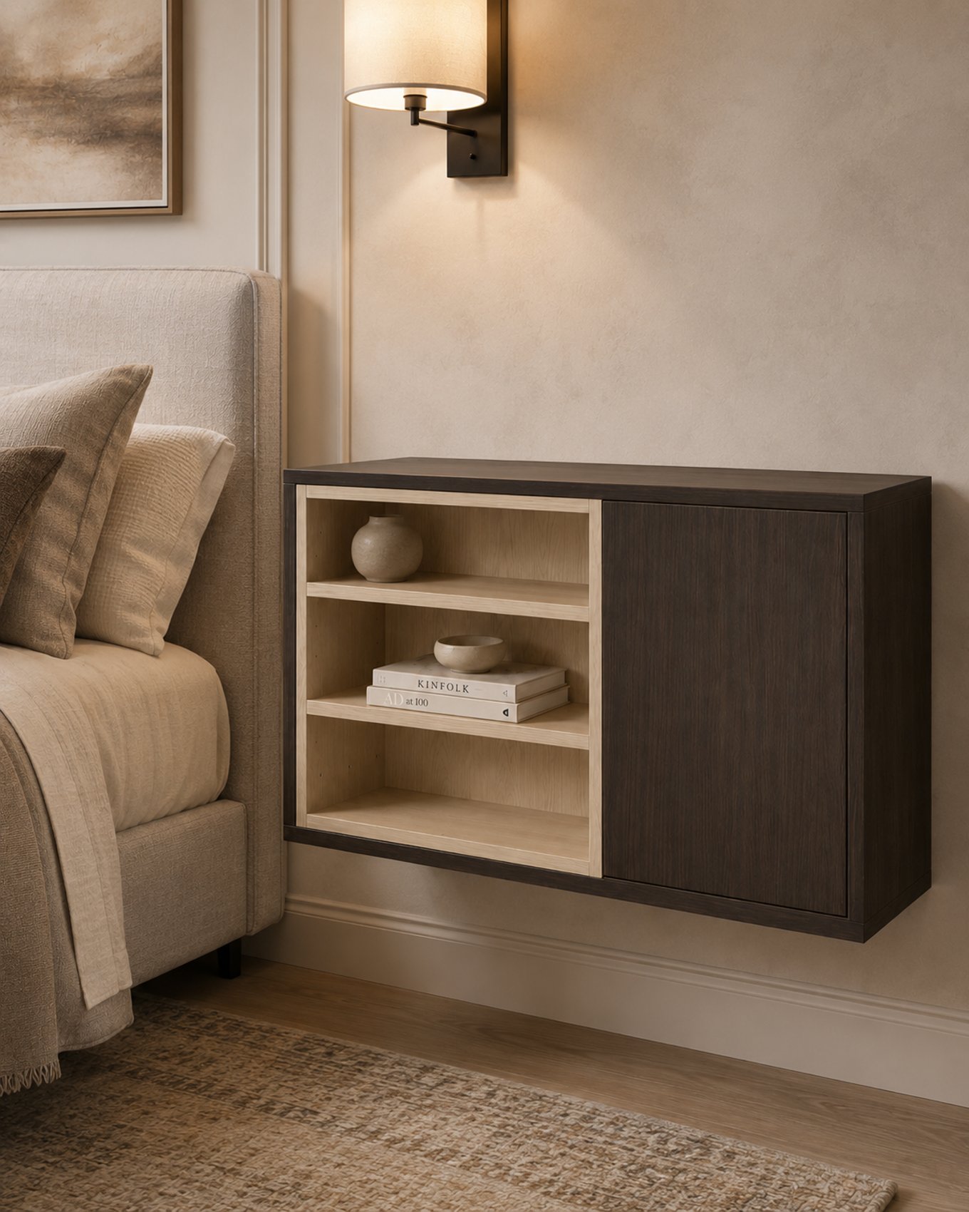 Nachtkast - Oslo oak cocoa brown - 80 x 45 x 30 cm