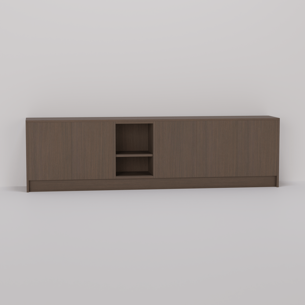 TV meubel - Oslo oak cocoa brown - 216 x 67 x 35 cm