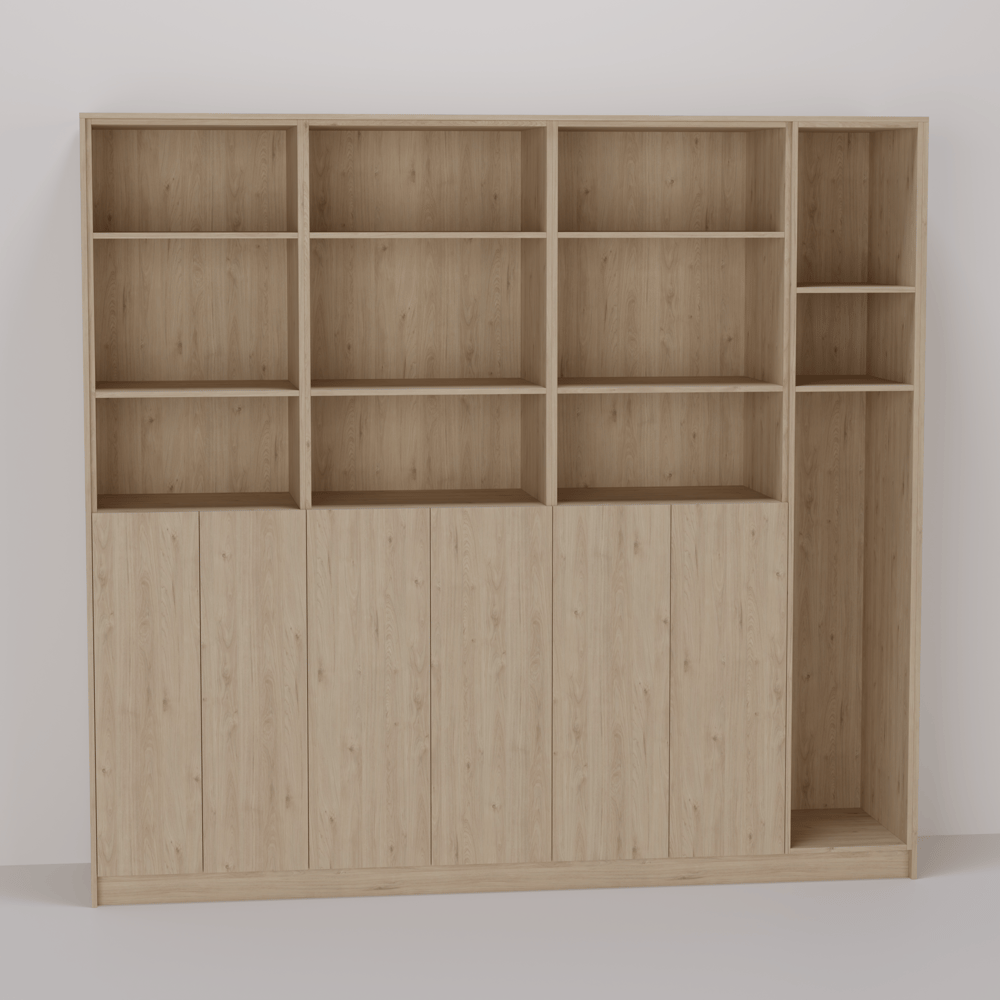Garderobekast - Missoury hickory light - 270 x 250 x 60 cm