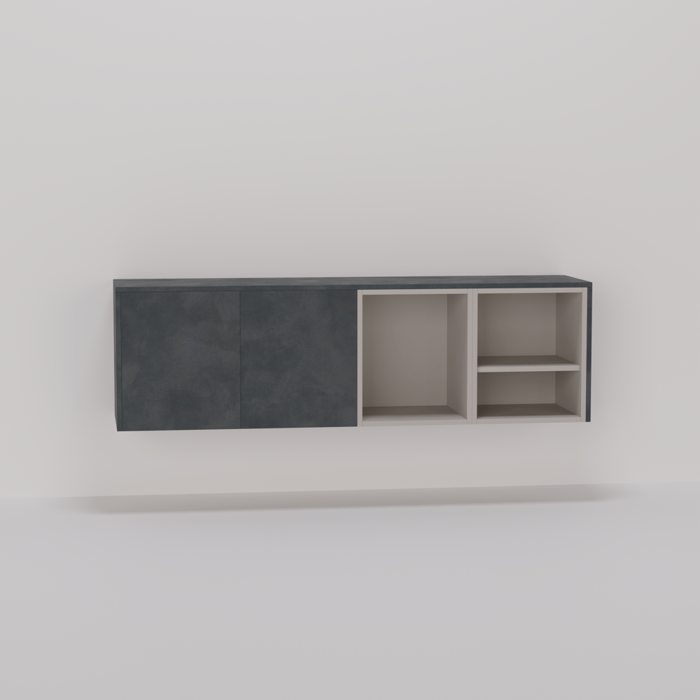 TV meubel - Lime midnight / Cloud grey - 167 x 50 x 40 cm