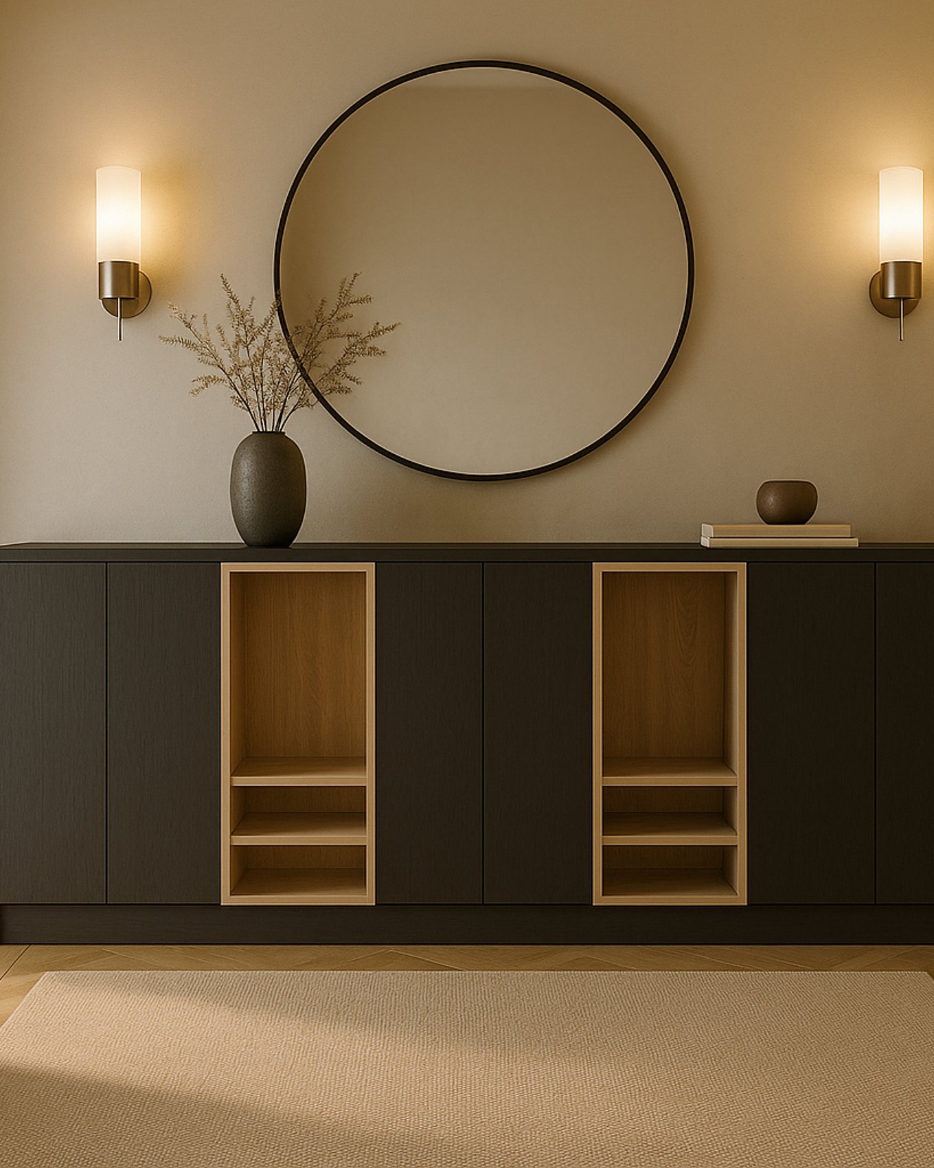 Dressoir - Elegant black oak / Robson oak - 310 x 120 x 60 cm