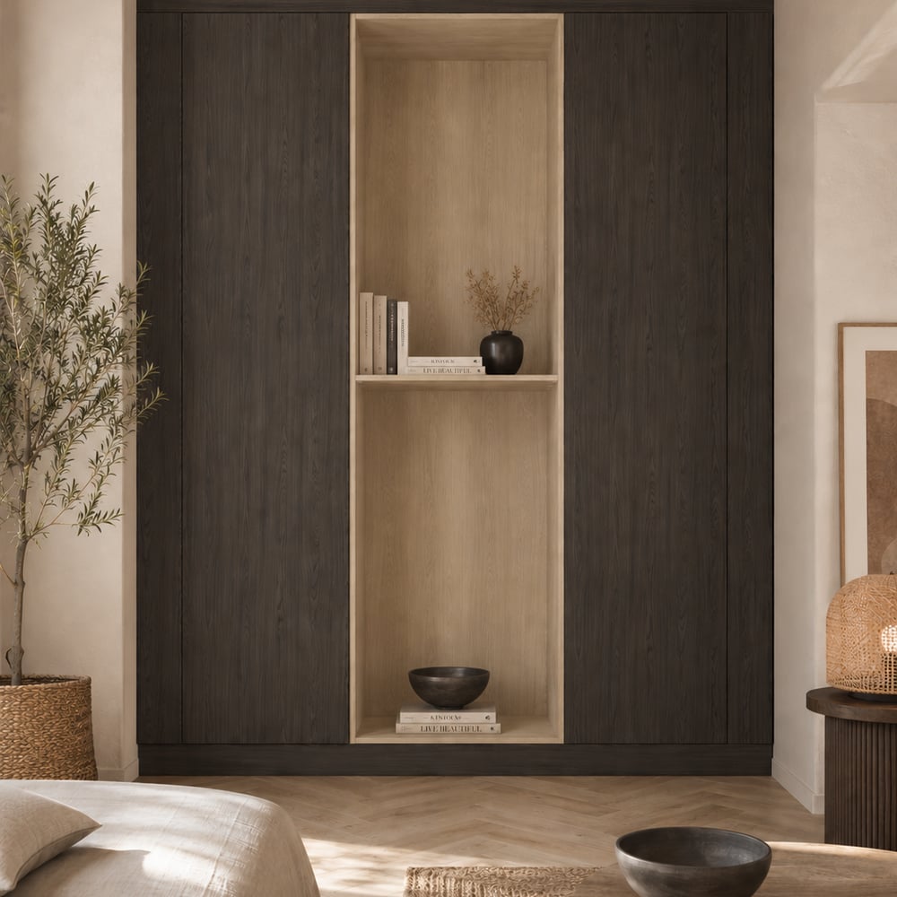 Inbouwkast - Dainty oak cafe noir / Dainty oak latte - 180 x 241 x 80 cm