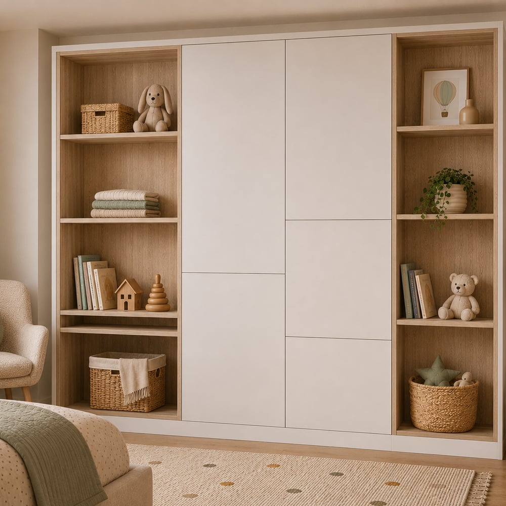 Wandkast - Seashell / Robson oak - 260 x 256 x 70 cm