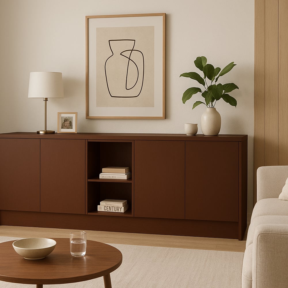 TV meubel - Roasted brown - 185 x 56 x 28 cm