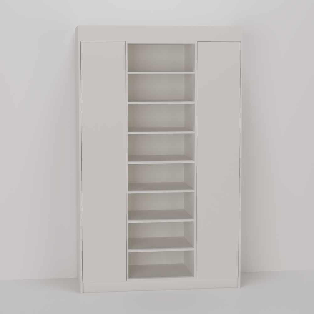 Garderobekast - Front white - 150 x 230 x 60 cm