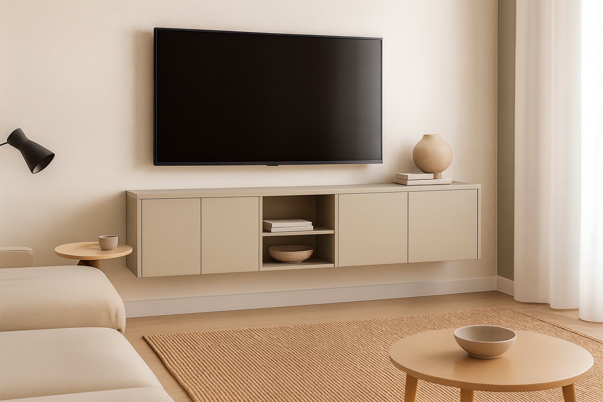 TV-meubel · Dark ecru