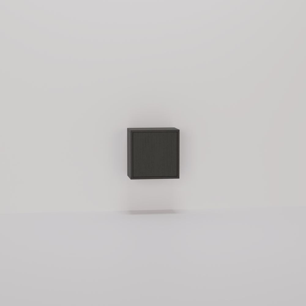 Nachtkast - Elegant black oak / Dainty oak latte - 40 x 40 x 25 cm