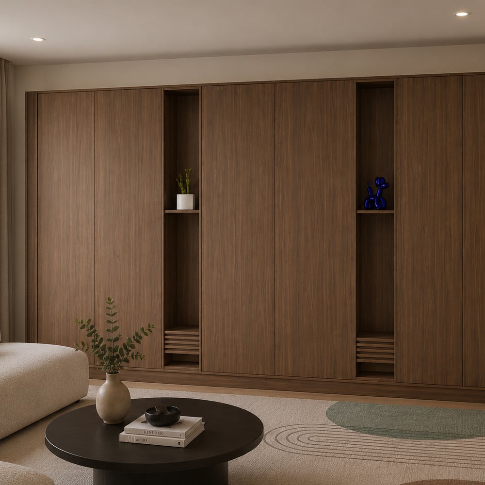 Garderobekast - Lorenzo walnut medium brown - 420 x 210 x 60 cm