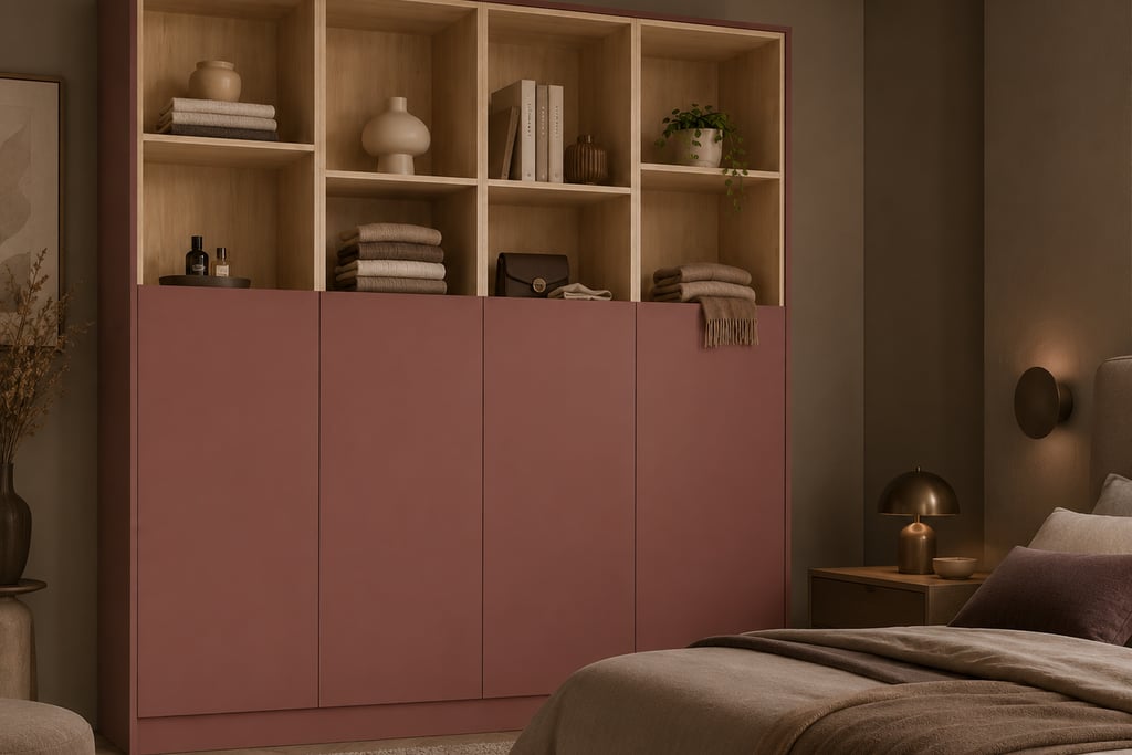 Wandkast - Roasted brown / Missoury hickory light - 210 x 250 x 60 cm