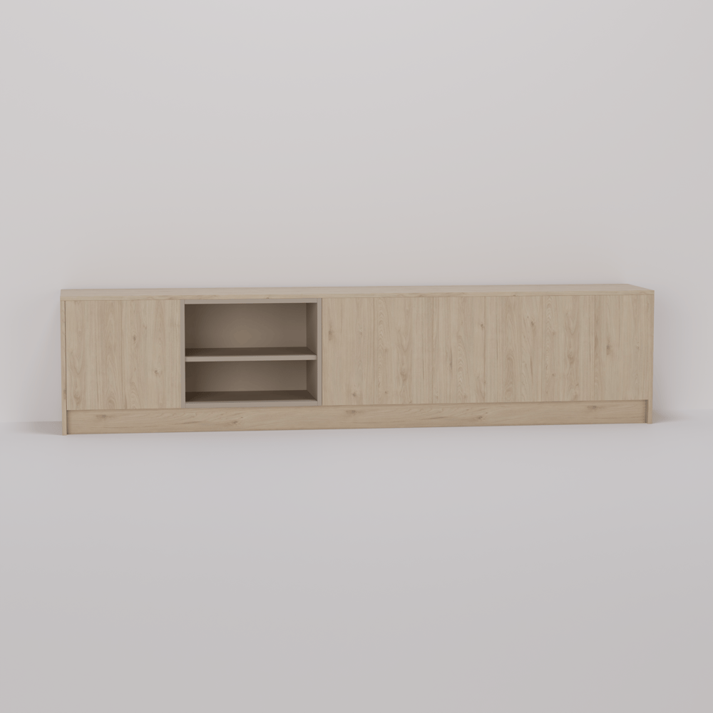 TV meubel - Missoury hickory light / Dark Ecru - 240 x 55 x 40 cm