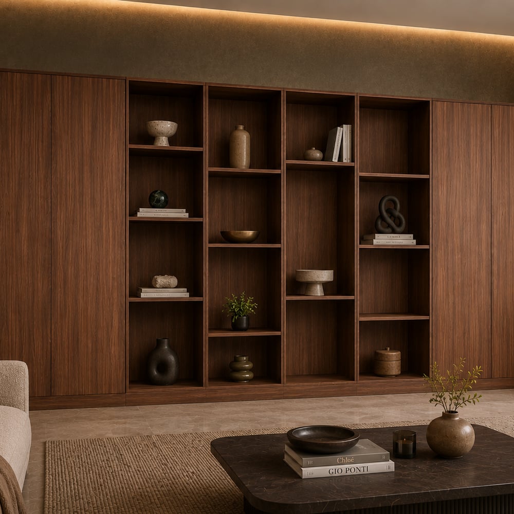 Wandkast - Lorenzo walnut medium brown - 500 x 202 x 50 cm