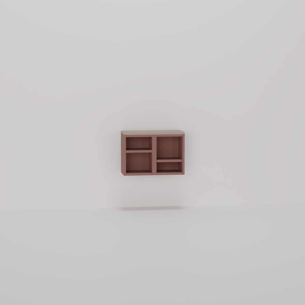 Nachtkast - Dark ecru / roasted brown - 50 x 35 x 22 cm