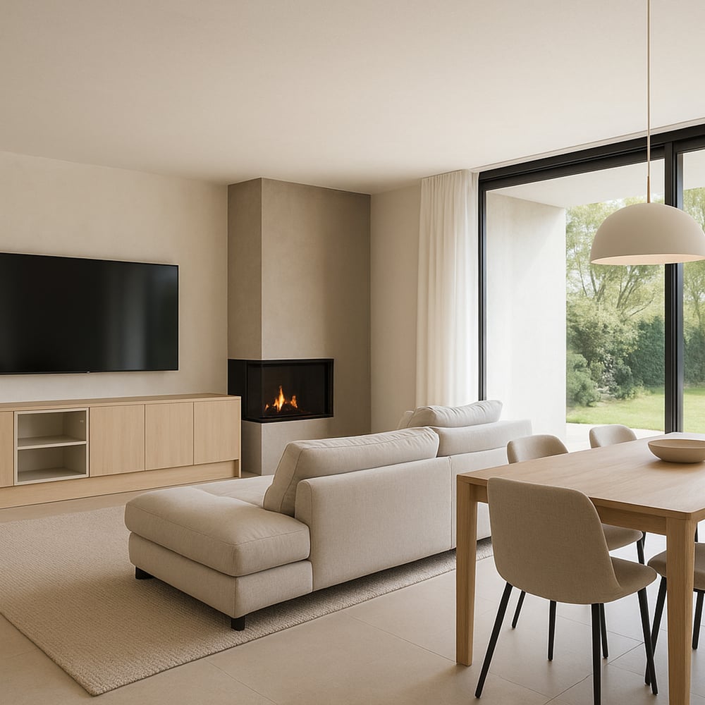 TV meubel - Missoury hickory light / Dark Ecru - 240 x 55 x 40 cm