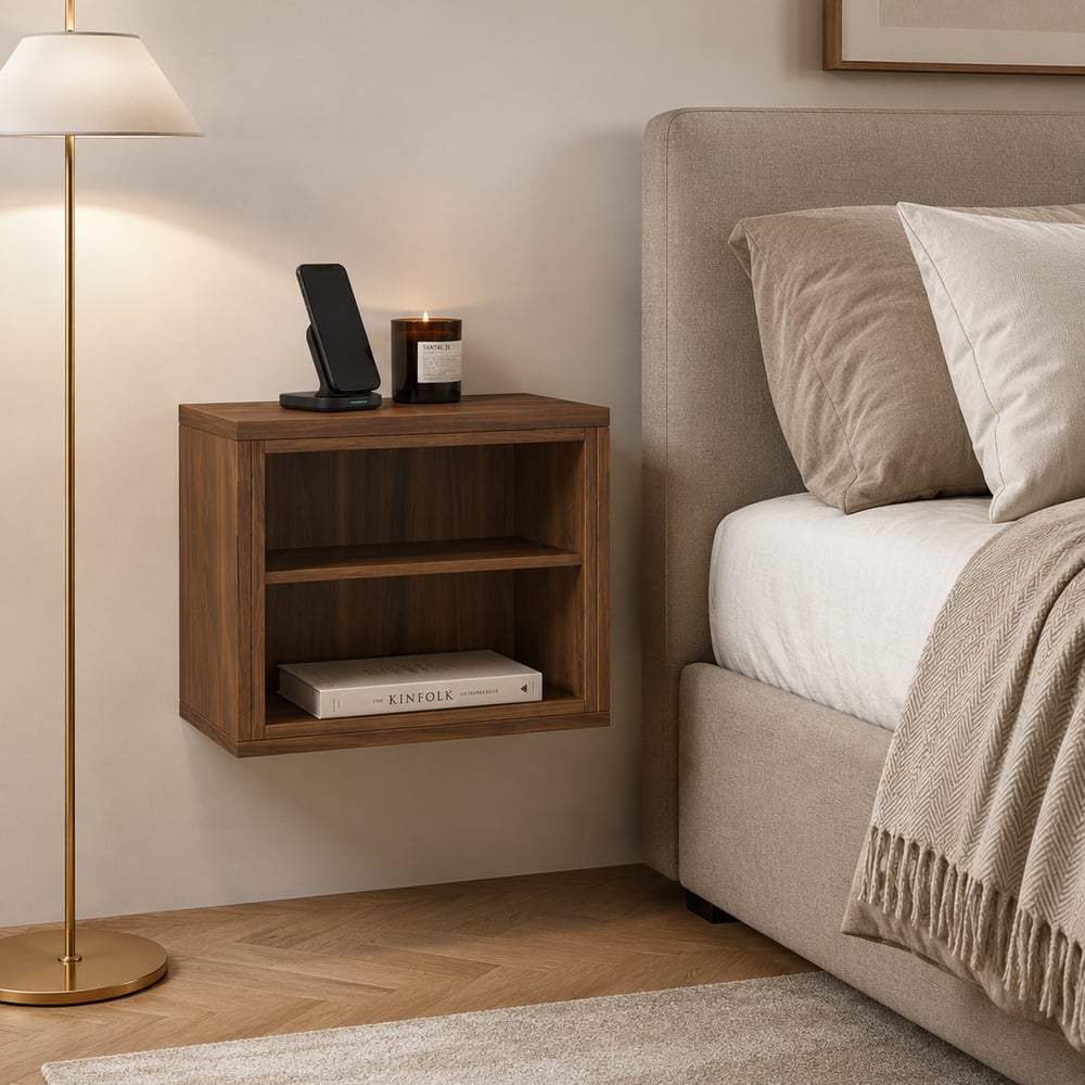 Nachtkast - Lorenzo walnut medium brown - 50 x 40 x 30 cm