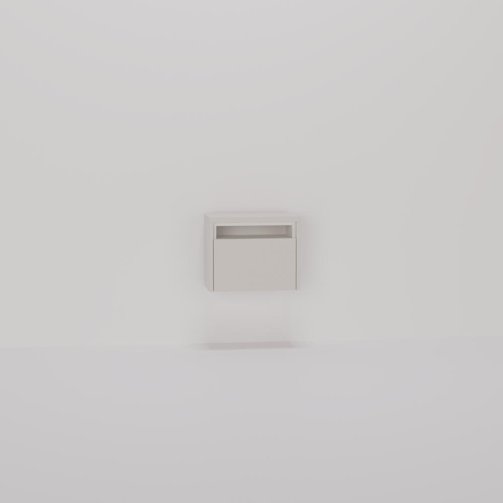 Nachtkast - Seashell / front white - 45 x 37 x 25 cm