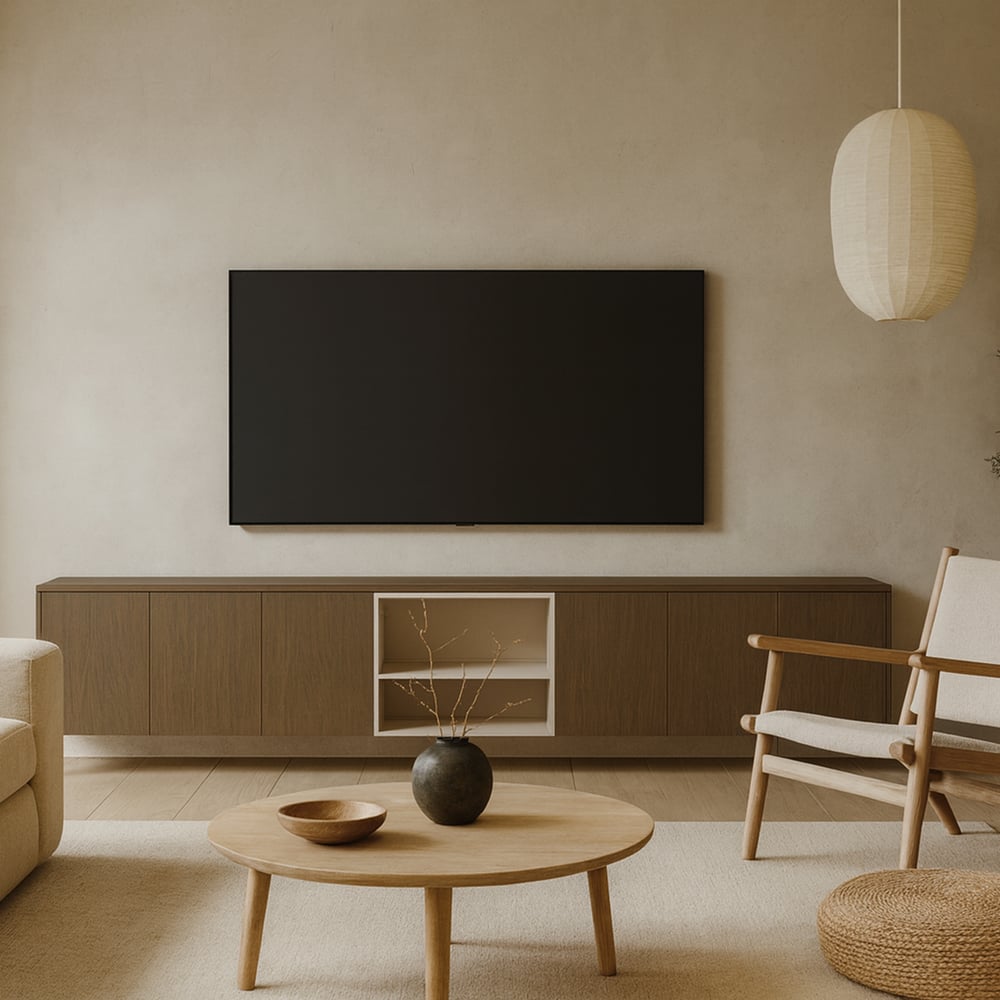 TV meubel - Dainty oak cafe noir / Dark Ecru - 300 x 50 x 33 cm