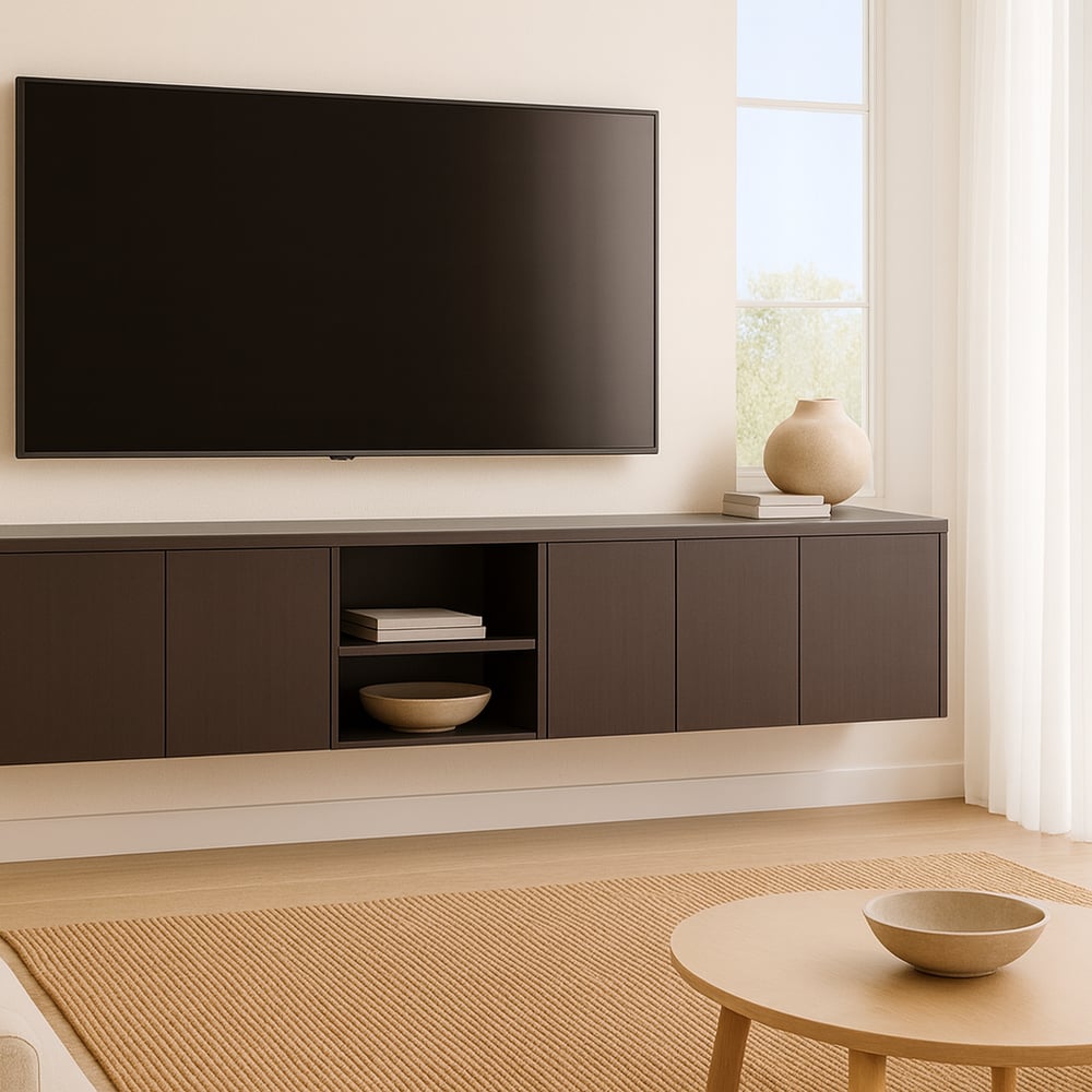 TV meubel - Oslo oak cocoa brown - 265 x 55 x 33 cm