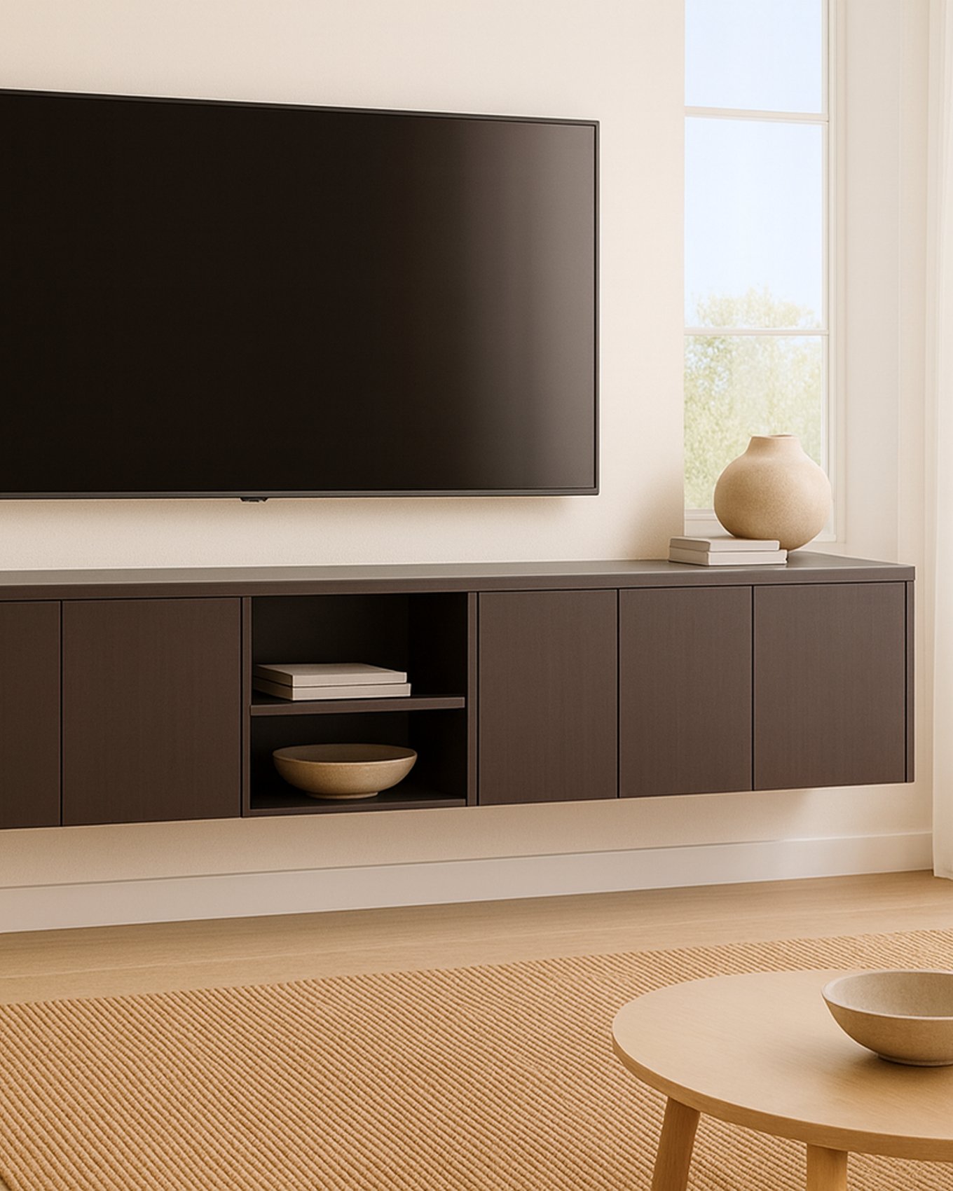 TV-meubel - Oslo oak cocoa brown - 265 x 55 x 33 cm