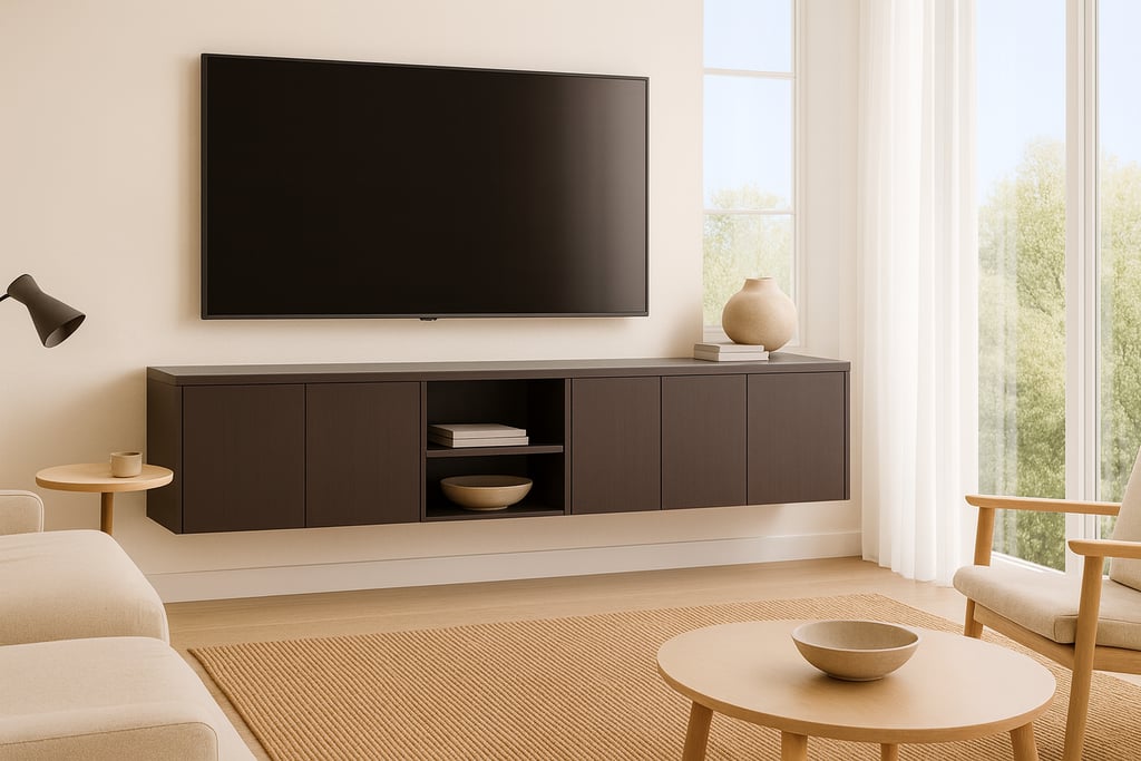 TV-meubel - Oslo oak cocoa brown - 265 x 55 x 33 cm