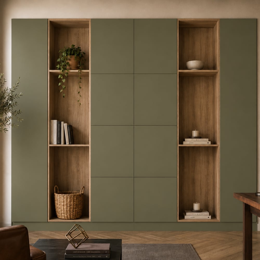Inbouwkast - Green shadow / Robson oak - 300 x 241 x 40 cm